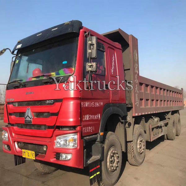 Used dump truck howo 7 380HP 2017 year 8x4 Euro IV