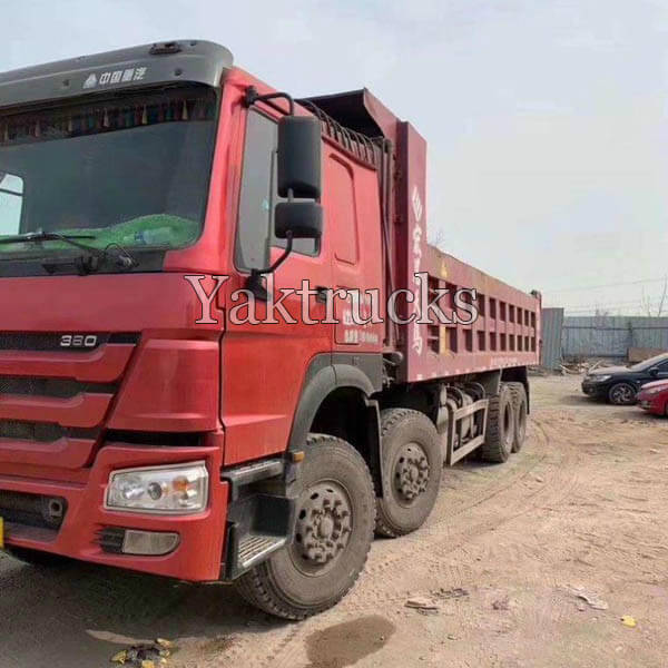 Used dump truck howo A7 380HP 2014 year 8x4 Euro IV