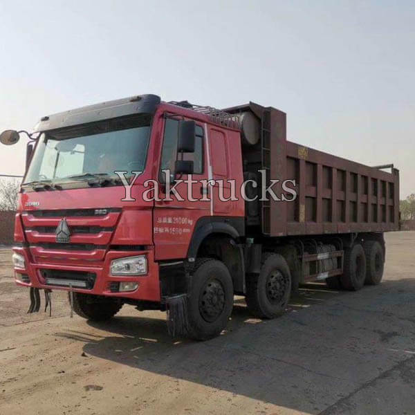 Used dump truck howo A7 380HP 2017 year 8x4 Euro IV