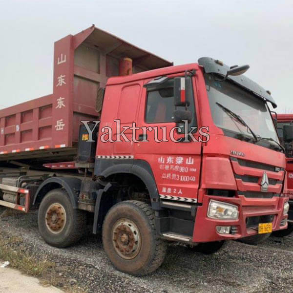 Used dump truck howo 7 380HP 2014 year 8x4 Euro IV