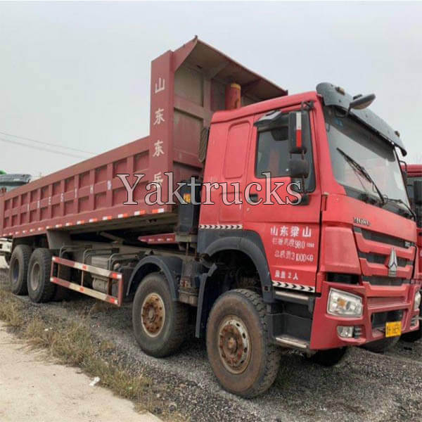 2nd Hand Tipper Trucks HOWO 7 380HP 2014 Year 8×4  Euro IV