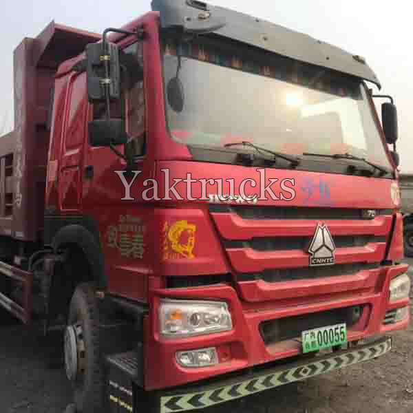 Used dump truck howo 7 375HP year 2017 6x4 Euro III