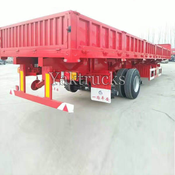 high quality 3 Axle Fence Semi-trailer Cargo Side Wall Transport Trailer