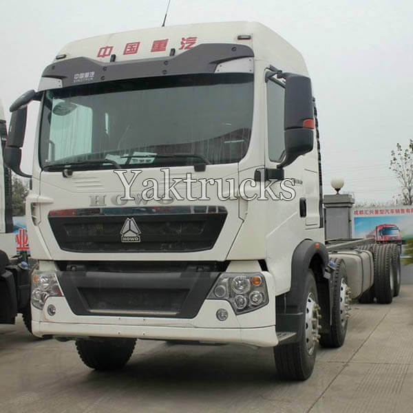 Used cargo truck Chassis  HOWO T5G 340HP 2014 year 8X4 Euro IV