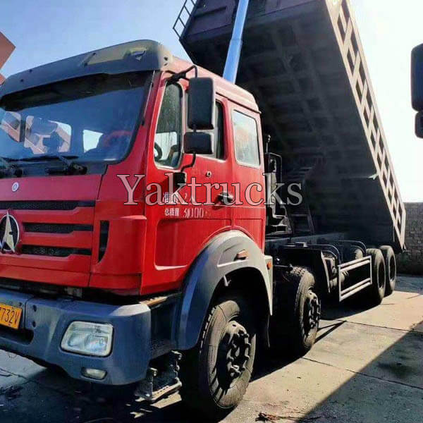 Beiben V3M heavy truck Lightweight version 350 Horsepower 8X4 7.4m dump truck