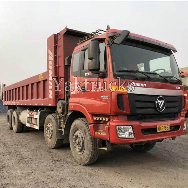 Foton Auman ETX 9 series heavy truck 380 Horsepower 8X4 8m LNG dump truck